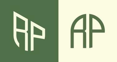 Créatif Facile initiale des lettres rp logo dessins empaqueter. vecteur