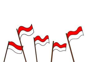 Indonésie drapeau pour indépendance journée vecteur illustration