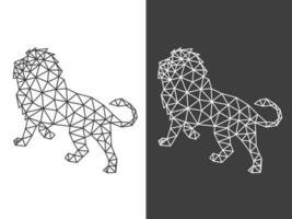 Triangle faible poly Lion art vecteur conception illustration