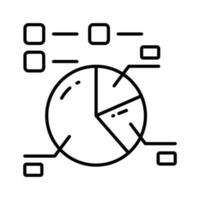 saisir cette soigneusement ouvré icône de tarte graphique, affaires une analyse vecteur