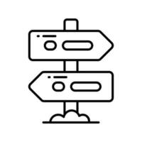plat vecteur conception de direction planche dans moderne style, un icône de poteau indicateur