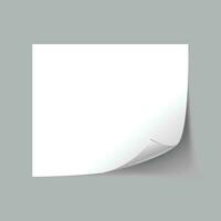 vecteur blanc vide papier feuille avec boucle