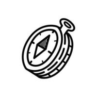 boussole icône conception isolé sur blanc Contexte vecteur