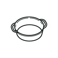 cuisine pot icône conception isolé sur blanc Contexte vecteur