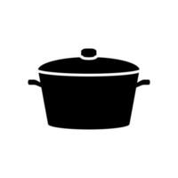 pot icône vecteur. cuisine illustration signe. ustensiles de cuisine symbole. nourriture logo. vecteur