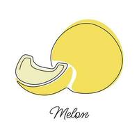 vecteur illustration de melon avec caractères