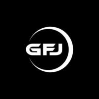 gfj logo conception, inspiration pour une unique identité. moderne élégance et Créatif conception. filigrane votre Succès avec le frappant cette logo. vecteur