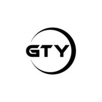 gty logo conception, inspiration pour une unique identité. moderne élégance et Créatif conception. filigrane votre Succès avec le frappant cette logo. vecteur
