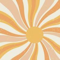 rétro horizontal Contexte. pâle Orange et beige Couleur vieilli texture. vecteur illustration. Contexte avec rayons de soleil. vieux papier illustration. vecteur illustration