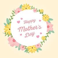 bonne fête des mères, bannière d'ornement floral de fleurs vecteur