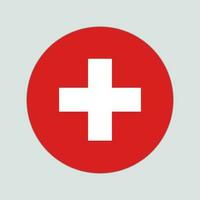 drapeau de Suisse dans cercle. Suisse drapeau dans rond cercle. gratuit vecteur. vecteur