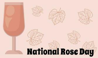 nationale Rose jour, idée pour horizontal affiche, bannière, prospectus ou menu conception vecteur
