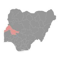 kwara Etat carte, administratif division de le pays de Nigeria. vecteur illustration.