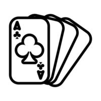 cartes de poker de casino avec des trèfles vecteur