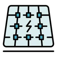 toit énergie panneau icône vecteur plat