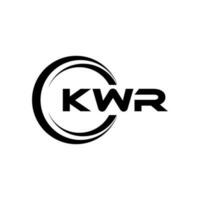 kwr logo conception, inspiration pour une unique identité. moderne élégance et Créatif conception. filigrane votre Succès avec le frappant cette logo. vecteur