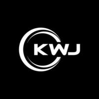 kwj logo conception, inspiration pour une unique identité. moderne élégance et Créatif conception. filigrane votre Succès avec le frappant cette logo. vecteur