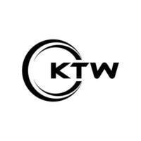 ktw logo conception, inspiration pour une unique identité. moderne élégance et Créatif conception. filigrane votre Succès avec le frappant cette logo. vecteur