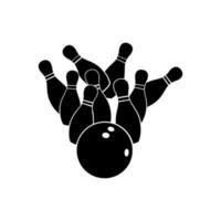 bowling icône vecteur. jeu de quilles illustration signe. la grève symbole ou logo. vecteur