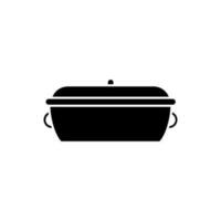pot icône vecteur. cuisine illustration signe. ustensiles de cuisine symbole. nourriture logo. vecteur