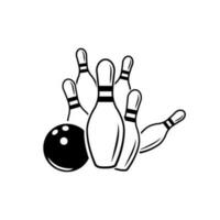 bowling icône vecteur. jeu de quilles illustration signe. la grève symbole ou logo. vecteur