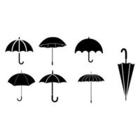 parapluie icône vecteur ensemble. pluie illustration signe collection. temps symbole ou logo.