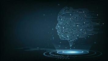 électronique cerveau et concept de artificiel intelligence ai. vecteur