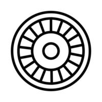 icône isolée de casino de roue de roulette vecteur
