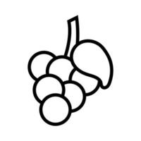 icône isolé de raisins fruits frais vecteur