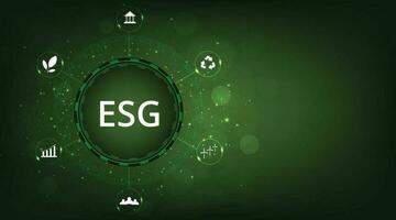 environnement social et la gouvernance esg concept. vecteur