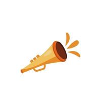 icône de style détaillé trompette instrument de musique vecteur