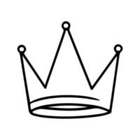 couronne Icônes, couronne symbole, couronne illustration. vecteur