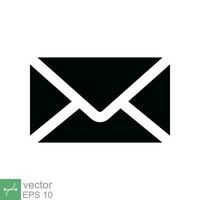 email icône. Facile plat style. enveloppe courrier prestations de service, Contacts message envoyer lettre, boites aux lettres concept. vecteur illustration isolé sur blanc Contexte. eps dix.