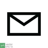 email icône. Facile plat style. enveloppe courrier prestations de service, Contacts message envoyer lettre, boites aux lettres concept. vecteur illustration isolé sur blanc Contexte. eps dix.