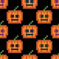 vecteur en tissu modèle illustration noir Contexte pixel traverser point abstrait citrouille motifs mignonne verticale citrouilles noir Couleur Ton Halloween Contexte Halloween modèle.