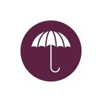 icône de style de bloc d'été parapluie vecteur
