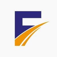 F logo, F lettre logo conception modèle vecteur