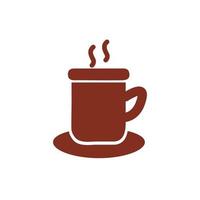 icône de style de silhouette de boisson de tasse de café vecteur