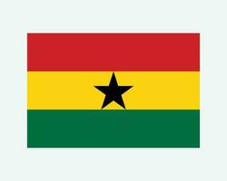 nationale drapeau de Ghana. ghanéen pays drapeau. république de Ghana détaillé bannière. eps vecteur illustration Couper déposer.