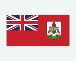 drapeau de Bermudes. bermudien bannière isolé sur une blanc Contexte. certains îles Britanique étranger territoire eps vecteur illustration.