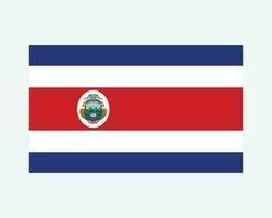 nationale drapeau de costa rica. costa rican pays drapeau. république de costa rica détaillé bannière. eps vecteur illustration.