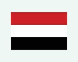 nationale drapeau de Yémen. yéménite yéménite pays drapeau. république de Yémen détaillé bannière. eps vecteur illustration Couper déposer.