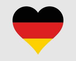 Allemagne cœur drapeau. allemand l'amour forme pays nation nationale drapeau. fédéral république de Allemagne bannière icône signe symbole. eps vecteur illustration.