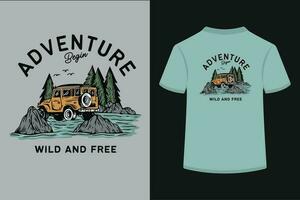 le aventure vecteur T-shirt conception.