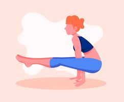 Illustration de cours de yoga vecteur