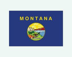 Montana Etats-Unis Etat drapeau. drapeau de mt, Etats-Unis isolé sur blanc Contexte. uni États, Amérique, Américain, uni États de Amérique, nous État. vecteur illustration.