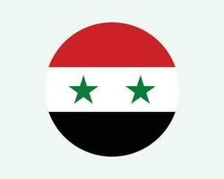 Syrie rond pays drapeau. syrien cercle nationale drapeau. syrien arabe république circulaire forme bouton bannière. eps vecteur illustration.