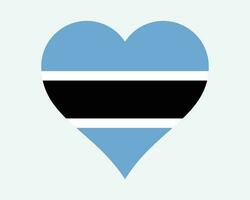 le botswana cœur drapeau. batswana motswana l'amour forme pays nation nationale drapeau. république de le botswana bannière icône signe symbole. eps vecteur illustration.