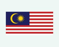 nationale drapeau de Malaisie. malais pays drapeau. Malaisie détaillé bannière. eps vecteur illustration Couper déposer.