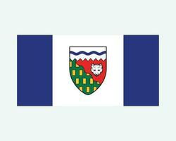 Nord Ouest territoires Canada territoire drapeau. drapeau de NT, Californie isolé sur blanc Contexte. canadien territoire eps vecteur illustration.